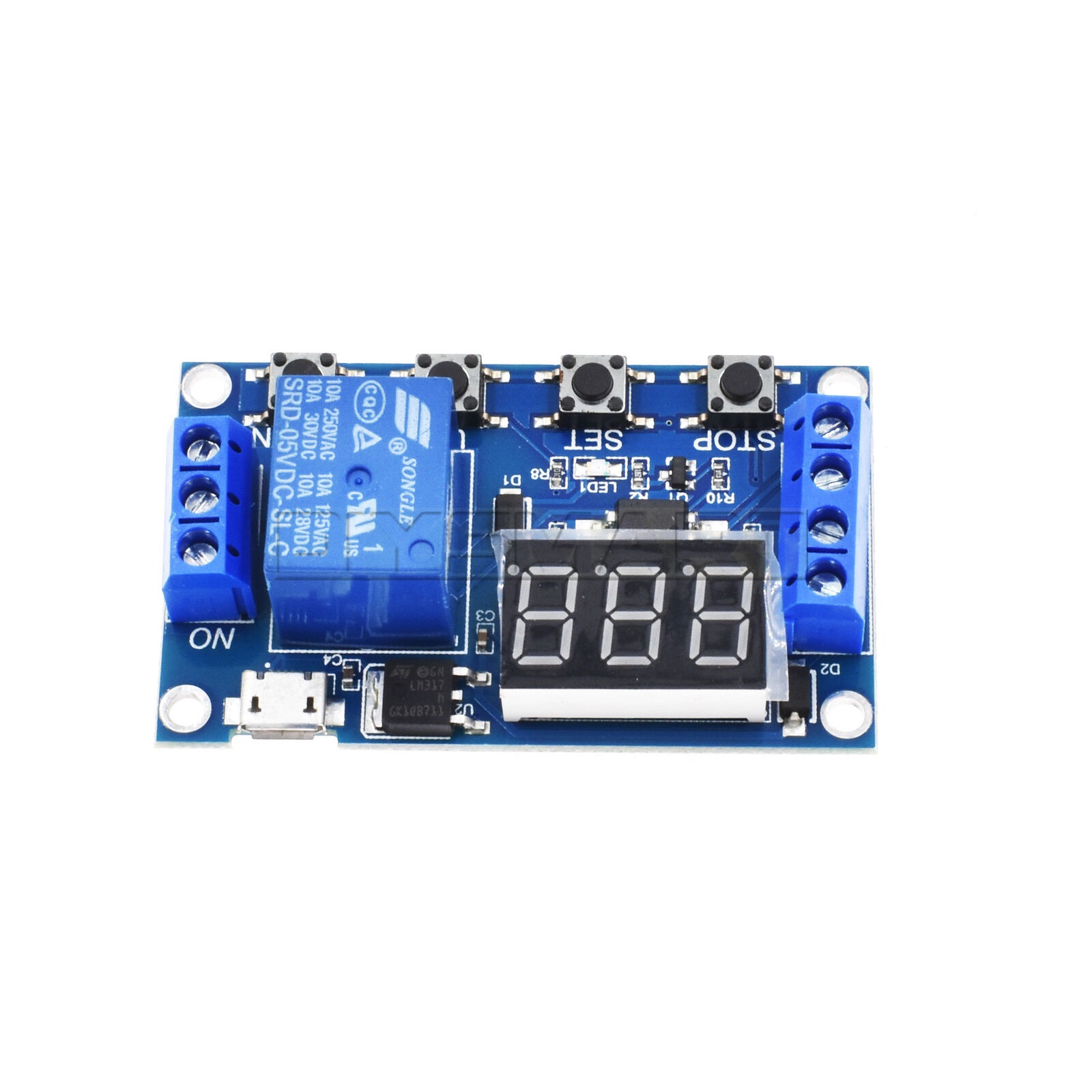 Temporizador Display LED, micro USB5v - Multifunções